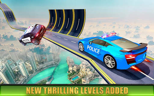 Police Electric Car Stunts: Mega Stunt Ramp Cars screenshot 3