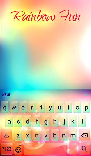 Rainbow Fun Animated Keyboard स्क्रीनशॉट 2