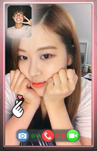 Rose Video Call Blackpink- Video Call Simulation screenshot 7