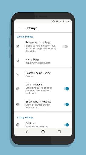Simplicity Browser: Fast & Secure 4 تصوير الشاشة