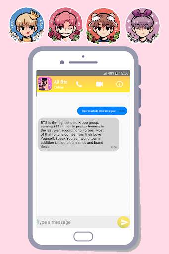 BTS Video Call & Chat - BTS Idol Call You Prank screenshot 3