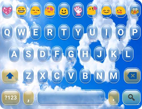 Sky Love Emoji Keyboard Theme screenshot 6