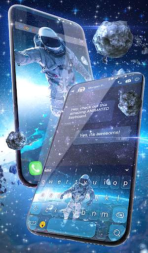 Space Walk Animated Keyboard   Live Wallpaper screenshot 4
