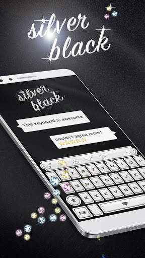 Silver Black Keyboard स्क्रीनशॉट 2