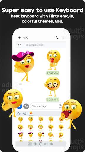 Flirty Emoji Sticker Keyboard स्क्रीनशॉट 4