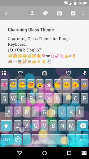 Charming Glass Emoji Keyboard screenshot 1
