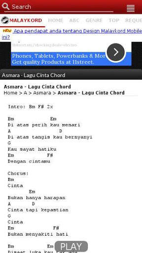 Malaykord - Malay Guitar Chord screenshot 1