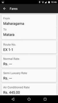 Sri Lankan Bus Fares screenshot 4