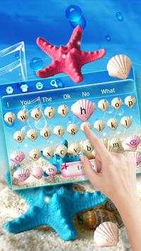 Summer Beach shell Keyboard Theme screenshot 1