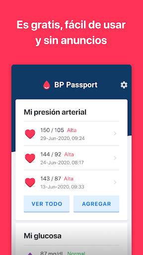 BP Passport: Free blood pressure   diabetes chart screenshot 4