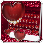 Rotwein-Schmuck-Tastatur icon