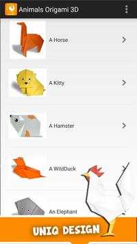 Animals Origami 3D скриншот 3