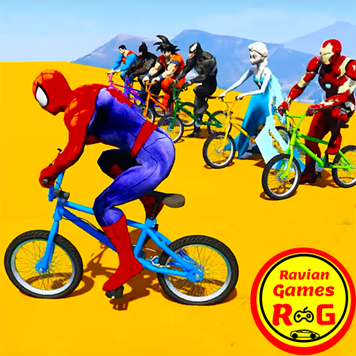 Superheroes BMX Racing Game icon