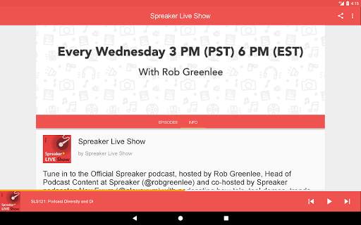 Spreaker Live Show 10 تصوير الشاشة