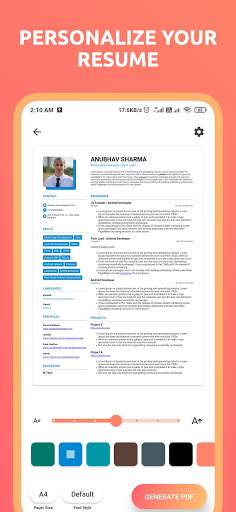 ResumeX: cv resume maker app screenshot 5