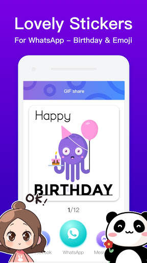 Lovely Stickers For WhatsApp - Birthday & Emoji screenshot 5