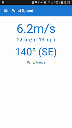 Wind speed and direction screenshot 1