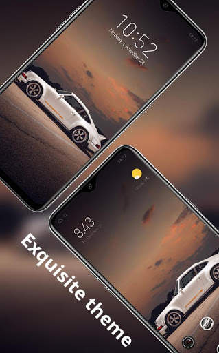 Luxury elegant white racing cool car theme screenshot 1
