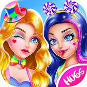 Unicorn Candy Makeup Dress Up: Twin Sisters Party logo