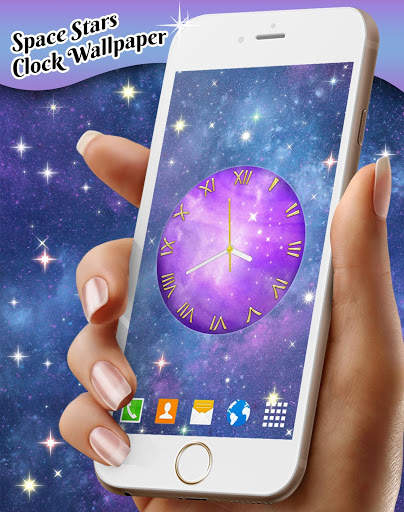 Space Clock Live Wallpaper 🌌 Stars Wallpapers screenshot 6