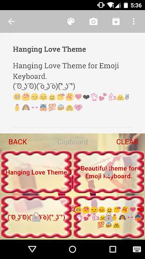 Hanging Love Emoji Keyboard screenshot 4