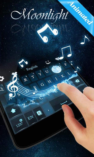 Moonlight GO Keyboard Animated Theme स्क्रीनशॉट 5