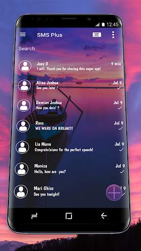 Wallpaper SMS Theme screenshot 1