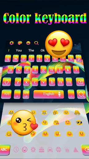 Color Rainbow Keyboard Theme screenshot 2