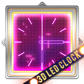 3D LED Clock Widget icon