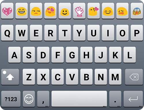 Simple Blue Emoji Keyboard screenshot 6
