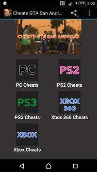 Cheats GTA SA (2016) screenshot 2