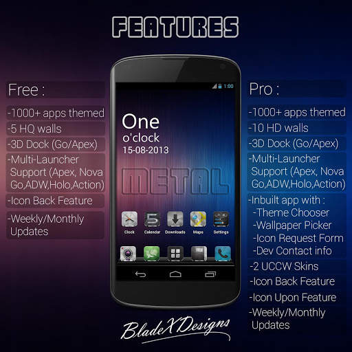 Metal Free(APEX NOVA GO THEME) screenshot 9