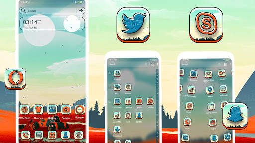 Valley Painting Launcher Theme screenshot 2