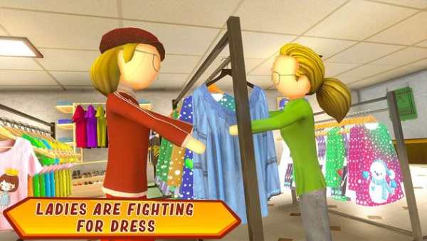 Crazy Stickman Shopping Mall - Supermarket Games screenshot 5