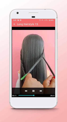 Long Hairstyle - Video Step By Step Offline screenshot 2