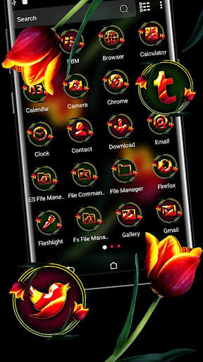 Red Tulip Theme Launcher screenshot 2