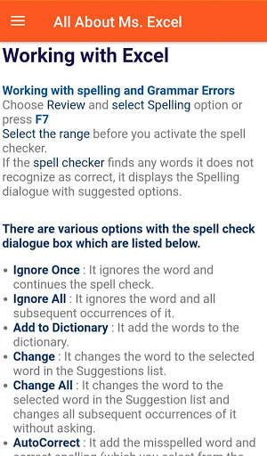 All About Ms Excel | Learn Ms Excel Offline | screenshot 12