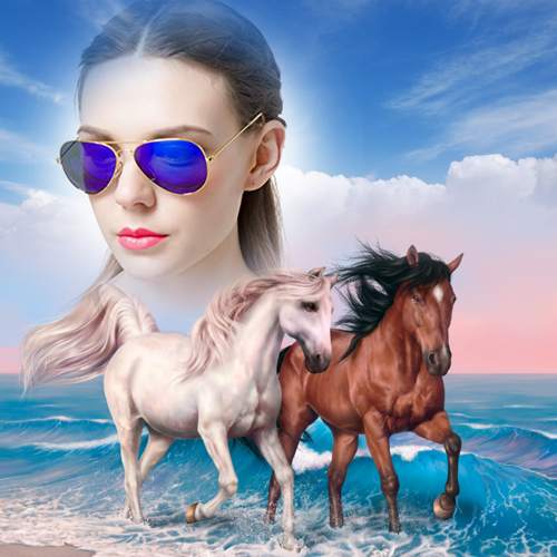 Horse With Man Photo Suit- Horse Photo Frame screenshot 1