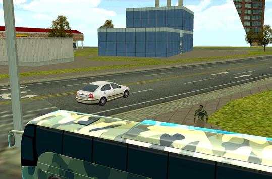 Bus 3D Driver Tentara Duty Sim screenshot 4