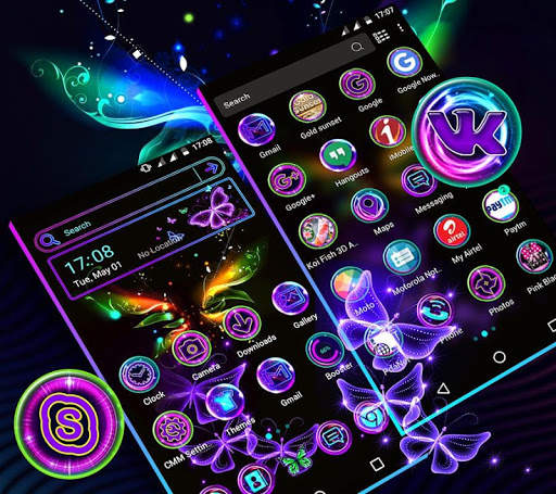 Glow Butterfly Launcher Theme screenshot 1