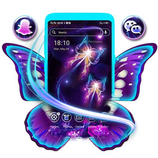 Glossy Flower Butterfly Launcher Theme 1.0.1