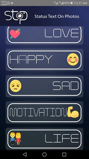 Status Text On Photos (stop) screenshot 2
