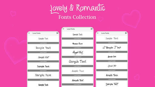 Free Love Fonts 3 تصوير الشاشة