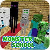 Zombie Monster Horror School for MCPE icon