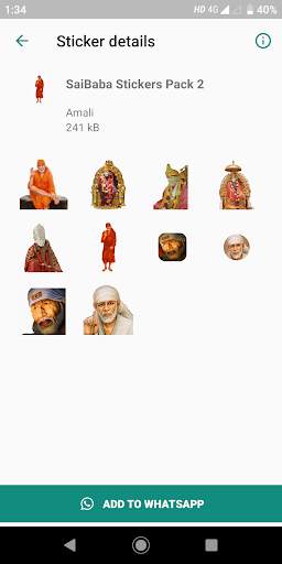 Sai Baba Stickers for WhatsApp 2019 screenshot 4