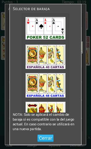 Solitarios de cartas españoles screenshot 6