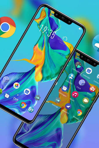 Colorful flow blue theme for p30 screenshot 2