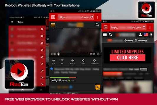 RedTob Browser - Free Unblock Websites Without VPN screenshot 1