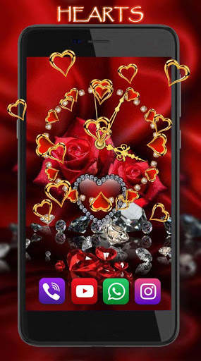 Diamonds Valentines Day Clock screenshot 4