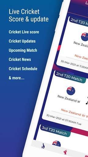 Live cricket Score - T20 Fixtures & Info screenshot 1